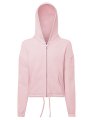 Kinder Hooded Tri Dri Recycled Cropped Oversize Full Zip light pink